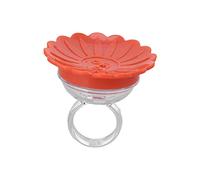 GYZOUKA 4PCS Finger Feeder Handheld Feeder Outdoors Get Up Close Bright Coloured Multifunction Compact for Kids Nature Lovers Window Bird Watching (Red)