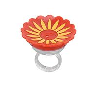 GYZOUKA 4PCS Finger Feeder Handheld Feeder Outdoors Get Up Close Bright Coloured Multifunction Compact for Kids Nature Lovers Window Bird Watching (Yellow Flower)