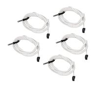 GYZOUKA 5PCS Thermistor Wire Temperature Resistant Stainless Steel 100K Thermistor Temp Sensor Wire for 3D Printers (1M)