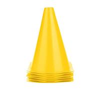 GYZOUKA 6pcs Soccer Cones 7.1 X 5inch Plastic Small Soccer Training Cone Football Barriers Marker Holder Accessory (Yellow)