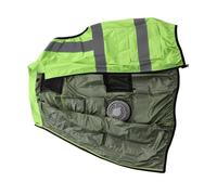 GYZOUKA Cooling Vest Lightweight Fan Powered Heat Stress Relief Suitable for Worker USB Rechargeable Polyester Reflective Stripes (XXXL)