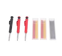 GYZOUKA Deep Hole Mechanical Marking Pencil Set Extended Nose Carpenter Marker for Woodworking and Construction