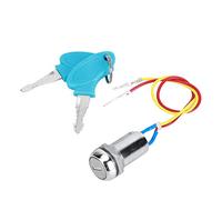 GYZOUKA Electric Scooter Ignition Switch All Metal 0.8in Diameter | Metal Construction, 20cm Lead, Throttle Control, E Bike Compatibility, Power Control, Door Access, Road Use