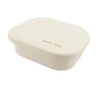 GYZOUKA Microwave Safe Silicone 4 Compartment Sealed Lunch Container Box for Work Travel Picnic (White)