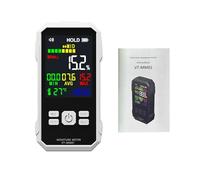 GYZOUKA Moisture Meter Accurate Detection LCD Display for Wood Wall, Non-Invasive Tester for Home Inspectors, High-frequency Waves (Pinless Moisture Meter) for Lumber (White)