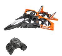 GYZOUKA Remote Control Airplane, 2.4GHz EPP Fighter with LED Lights and 360 Flips, 7 Minutes Flight Time, for Kids Adults Beginners (-1)