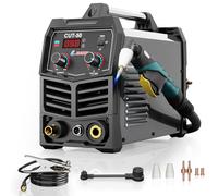 GZ GUOZHI Plasma Cutter, 50 Amp Air Inverter Plasma Cutter, 110V/220V Dual Voltage Digital Display IGBT Inverter Plasma Cutting Machine with 2T/4T/TEST Function, CUT-50