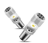 GZ5CG BA20D LED Bulbs S2 H6 Motorcycle Headlight Bulbs 2000LM Hi/Lo Beam DC 9-80V (Pack of 2)