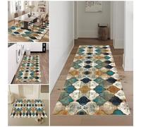 Gzaebji Hallway Runner Long Entryway Carpet Runner Rug Non-slip Entrance Floor Doormat Washable Area Carpet Rug Extra Long Kitchen Mats for Bathroom Kitchen Living Room Bedroom 50 x 160 cm