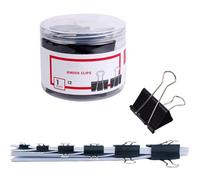 GZBABY Extra Large Binder Clip 12 Pcs, Large Foldback Bulldog Clip for Office School Shop Home, Black, 50mm