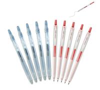 GZBABY Fine Point Gel Pen 10 Pcs, Retractable Rollerball Pens with Soft Grip, 0.5 mm, Quick Drying Ink (Red, Dark Blue)