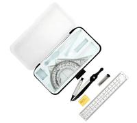 GZBABY Geometry Maths Set 8 Pcs, Eometry Compass Set with Storage Box for Drawing Measurement