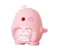 GZBABY Manual Pencil Sharpener, Hand Crank Pencil Sharpeners with Auto Feed Function, Cute Space Tiger Shape (Pink)