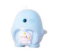 GZBABY Manual Pencil Sharpener, Hand Crank Pencil Sharpeners with Auto Feed Function, Cute Space Tiger Shape (Blue)