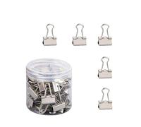 GZBABY Mini Binder Clip 60 Pcs, Small Foldback Bulldog Clip for Office School Shop Home, Silver, 15mm
