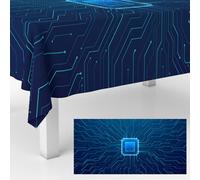 GZBJMYGS Technology Circuit Board Tablecloths Blueprint Route Wire Table Covers Decorations for Birthday Party Home Banquet Table Decor Supplies Favor