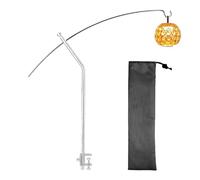 GZBMEZS Folding Lamp Pole Holder,Foldable Camping Lantern Stand Pole - Portable Camp Accessories Lamp Pole Rack for Backyard Beach Travelers Campers Hikers Backpacking Cooking