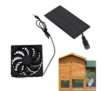 GZBMEZS Solar Ventilation Fan - 0.8w Solar Fan for Chicken Coop,4V Cooling Gadget Ventilation System for Home Outdoor Greenhouse RV Camping Dog House Indoor Beginners