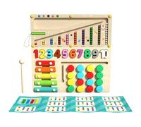 GZBMEZS Wooden Learning Color Sorting Toys | Wooden Sensory Shape Color Recognition Board Game | Interactive Preschool Educational Learning Toy for Children Toddler Kid Boys Girls