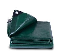 GZBtech Tarpaulin Waterproof Heavy Duty【4x 5m 150g/m²】, Premium Quality Weatherproof Tarpaulin Sheet with Eyelets,PE Tarpauline for Table and Chairs/Chicken run/Wood Logs/Fish Pond/Pool Cover Green