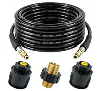 GZcaiyun Adapter Set for Pressure Washer, Includes Double-Sided M22 AG 14 mm Adapter Quick Release and 10 m High Pressure Hose, Compatible with Kärcher Pressure Washers