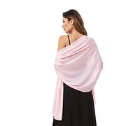 Gzcvba Chiffon Shawls Scarves Wraps for Bridal Wedding Party Evening Dress Women Large Sparkly Shawl, Blush B, 74.8 * 27.6"