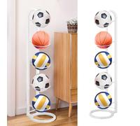 GZCZCC Ball Storage Rack 5 Tiers Ball Storage Garage Basketball Organizer Rack Iron Football Stand Vertical Football Display Stand Removable Football Stand for Basketball Football Volleyball