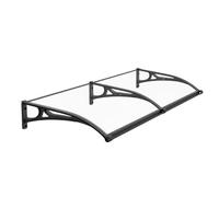 GZDXBF Exterior Door Canopy Width 60 80 90 100 120cm Window Awning Sun Shade Shelter With Aluminum Bracket, For House, Outside, Rain Snow & UV Resistant(39x47in (100x120cm))