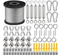 GZFTMKOBNS 2MM Garden Wire for Climbing Plants, 50m Heavy Duty 304 Stainless Steel Cable Rope Kit With M5 Turnbuckle Wire Tensioner