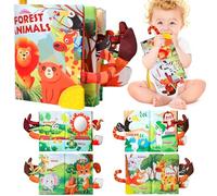 GZGCS Baby Books 0-6 Months,Crinkle Books for Babies,Infant Tummy Time Toy High Contrast Sensory Book for Babies,Touch Feel Book for Newborn 0-6-6-12 Months Early Learning Toy