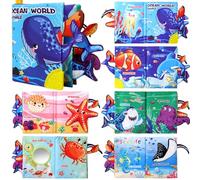 GZGCS Baby Books Toys,Touch and Feel Crinkle Cloth Book for Infant Baby 0-18 Months,Teething Toys Tummy Time Crinkle Book for Infant Babies,Newborn Stocking Stuffers