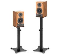 GZGDLJQ Universal Speaker Stand,Adjustable Bookshelf Speaker Stands Floor Speaker Stands Pair Holds 22lbs Surround Sound Stand with Cable Management for Klipsch Edifier Yamaha Polk Speakers, SP-505