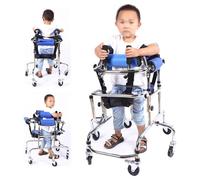 GZGHRZQS Folding Adjustable Upright Rollator Mobility Walke | 6-Wheel Rollator Walker with Seat | For Children with Cerebral Palsy- Rehabilitation Standing Frame Walker Walking Aid, for Disabled
