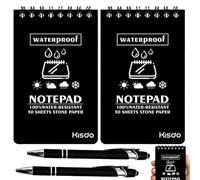 GZGRYTRC 2 PCS Waterproof Notebook, for Outdoor Use 50 Pages Black Durable Reliable Field Notes Ideal for Police Notebook School and Office Settings Rainproof Writing