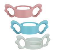 GZGRYTRC 3 Pcs Mam Handles for Bottles, Cute Mam Handles for Bottle Angel Wings Handless Accessories Blue Green Pink Colour Suitable for Newborn