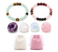GZGRYTRC 6pcs Menopause Bracelet for Women with Crystal Stones
