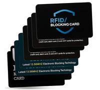 GZGRYTRC 8PCS RFID Blocking Card, Credit Card Protector, Safe Card Prevent Card Theft, RFID Card Shield for Wallet, Block E-Skimming and Unauthorized Scanning