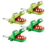 GZGRYTRC Crocodile Game, Bite Animal Game with Four Mini Crocodiles, Interactive Party Table Game for Family Nights and Group Activities, Desktop Decompression Game in Dark Green and Mustard Yellow