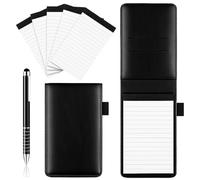 GZGRYTRC Pocket Notebook, 8Pcs A7 Small Notebooks Pocket Size with Pen, Leather Cover for Business Professionals, Students, Travelers, Meeting Notes, Daily Task Tracking, Gift Giving