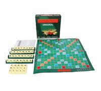 GZGRYTRC Scrabble Board Game, Travel Scrabble Spelling Game, Boggle Word Game, Educational Word Games for Preschool, Montessori Learning Puzzle Gift, Compact Size 18 * 18 * 4.5 cm