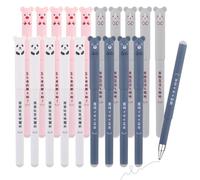 GZGXKJ 20pcs Friction Pens 0,5mm Erasable Pens Animal Rub Out Pen Cute Cartoon Erasable Pen Blue Refill Suitable for School Families Students and Office Supplies
