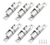 GZGXKJ 6 Pcs Brass Cabinet Cupboard Door Catch Ball Tension Catch Furniture Latch for Cupboard Latch, Internal Doors, Shoe Closet (Silver)