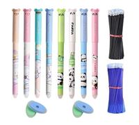 GZGXKJ 8pcs Erasable Pens 0.5 mm with 40 Refills and 4 Erasers - Cute Animal Pens Suitable for School, Office, Sketch, Drawing, Notes
