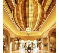 GZGZG 3D self-Adhesive Wallpaper Mural Three-Dimensional Geometric Sphere Ceiling Art Decoration for Living Room and Bedroom.