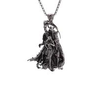 GZHENGZG Men's Necklace and Women's Necklace Vintage Necromancer Scythe Pendant Devil Girl Necklace for Men Punk Hip Hop Rock Gothic Halloween Jewelry Gifts gift