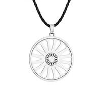 GZHENGZG Men's necklace, women's jewelry Romani Chakra Wheel Necklace Pendant Talisman Ashoka Chakra Indian Wheel Symbol And Roma People Gypsy gift