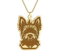 GZHENGZG Men's necklace, women's jewelry Yorkshire Terrier Pendant Necklace for Women Men Jewelry Accessories Cute Neck Chain Necklace Birthday Gifts gift