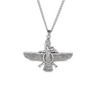 GZHENGZG Men's necklaces and women's jewelry Ahura Mazda Necklace For Man Persian Empire Zoroastrianism Jewelry Sheikah Eye Symbol Pendant Amulet gift