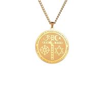 GZHENGZG Men's necklaces and women's jewelry Dharma Wheel of Life Necklace, Peace and Unity Pendant, Symbols, OM Star, Jewish Jewelry gift