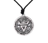 GZHENGZG Men's necklaces and women's jewelry God Veles Slavic Symbol Pendant Necklace Wealth Fortune Amulet For Men Viking Protection Jewelry gift